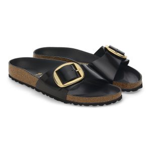 Madrid Big Buckle | High Shine Patent Leather | Black