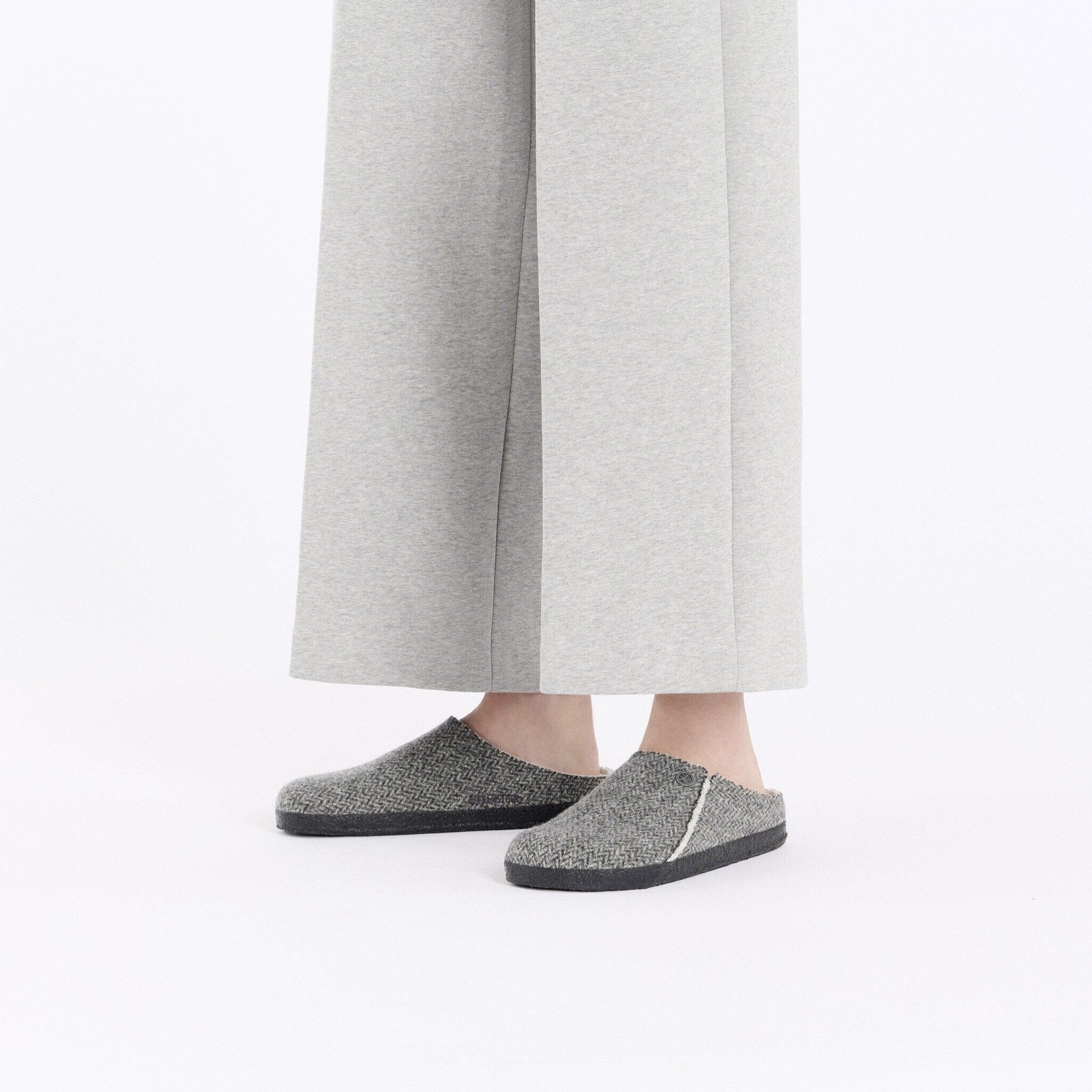 Zermatt Shearling | Wool/Felt | Herringbone Gray - Image 3