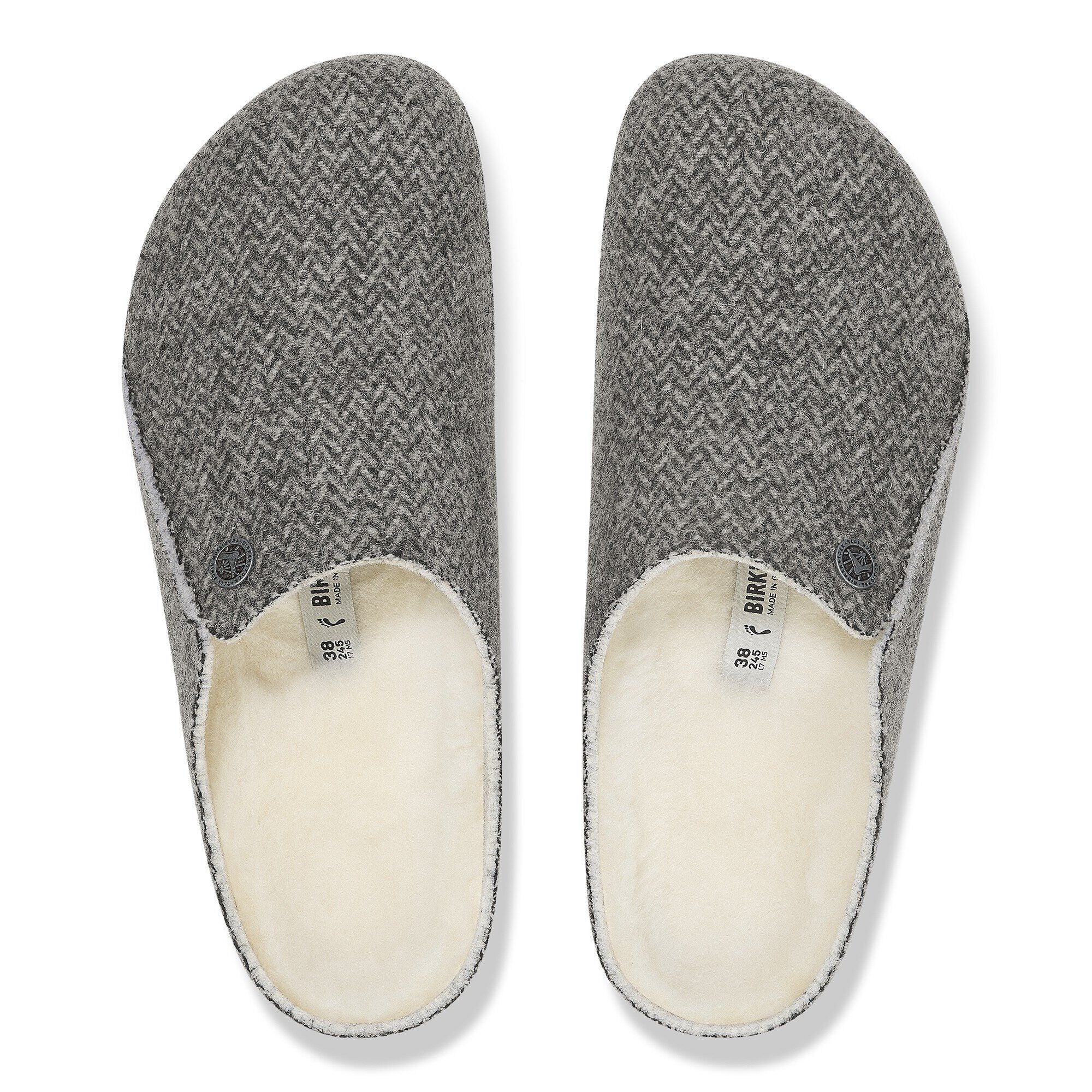 Zermatt Shearling | Wool/Felt | Herringbone Gray - Image 5